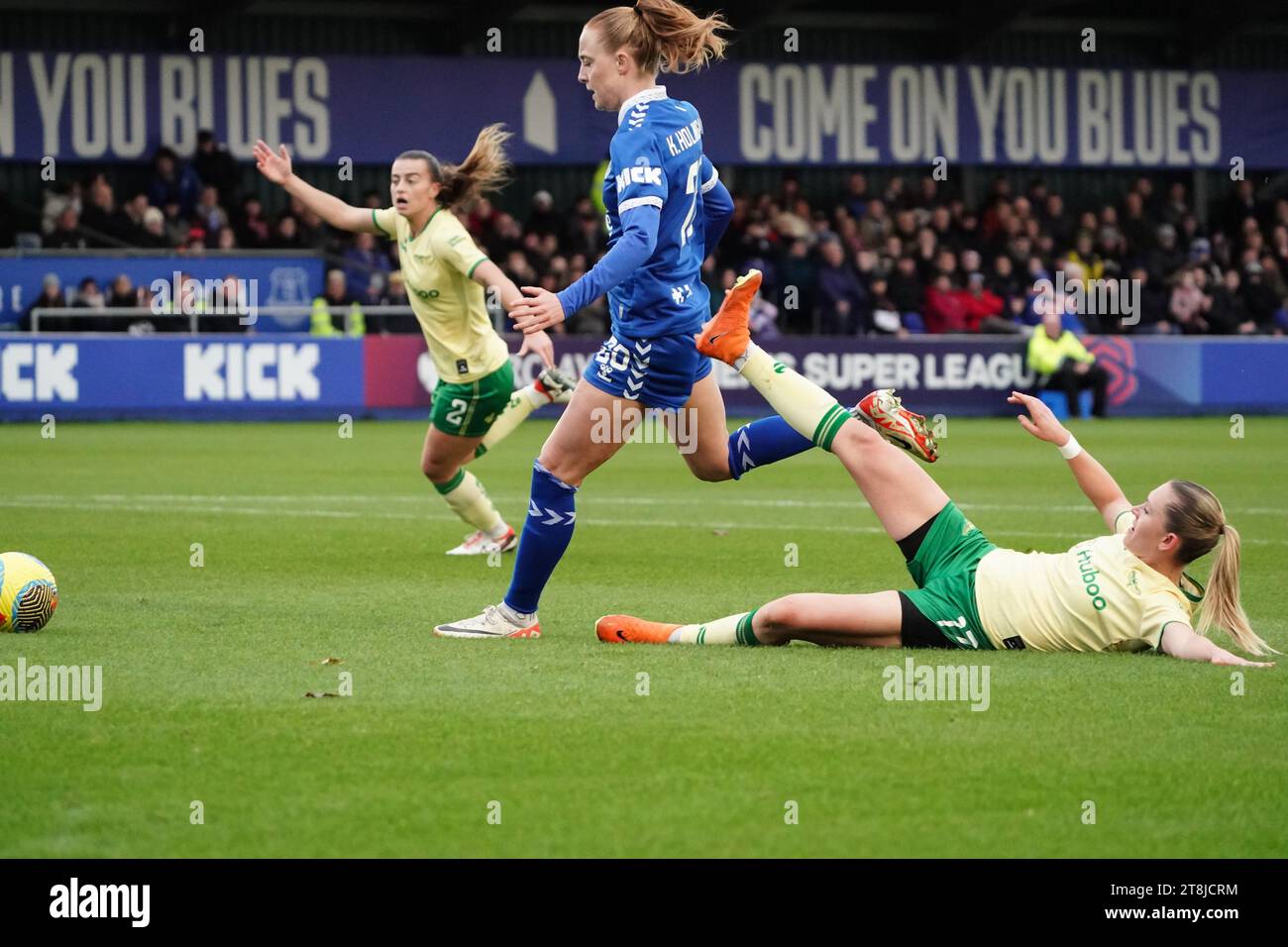 Everton FC v Bristol City FC Barclays Womens Super League  WALTON HALL PARK STADIUM, ENGLAND - NOVEMBER 19: Karen Holmgaard of Everton during the Barclays Women´s Super League match between Everton FC and Bristol City FC at  Walton Hall Park Stadium on November 19, 2023 in Birkenhead, England. (Photo Alan Edwards for F2images) Stock Photo