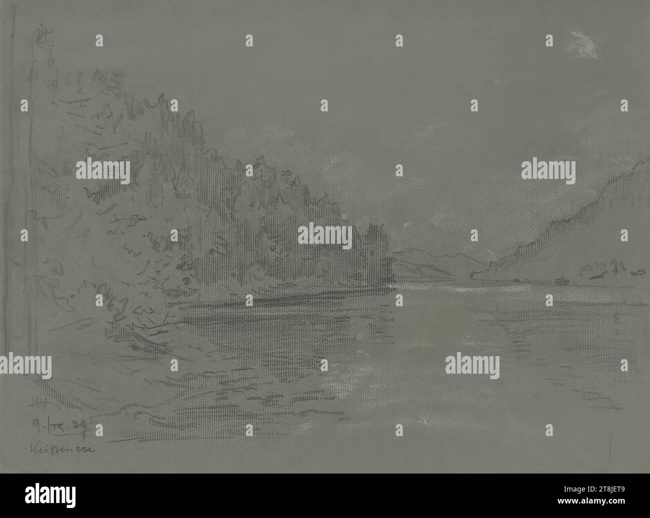 Weißensee, Hermann Heller, Vienna 1866 - 1949 Klagenfurt, 1939, drawing ...