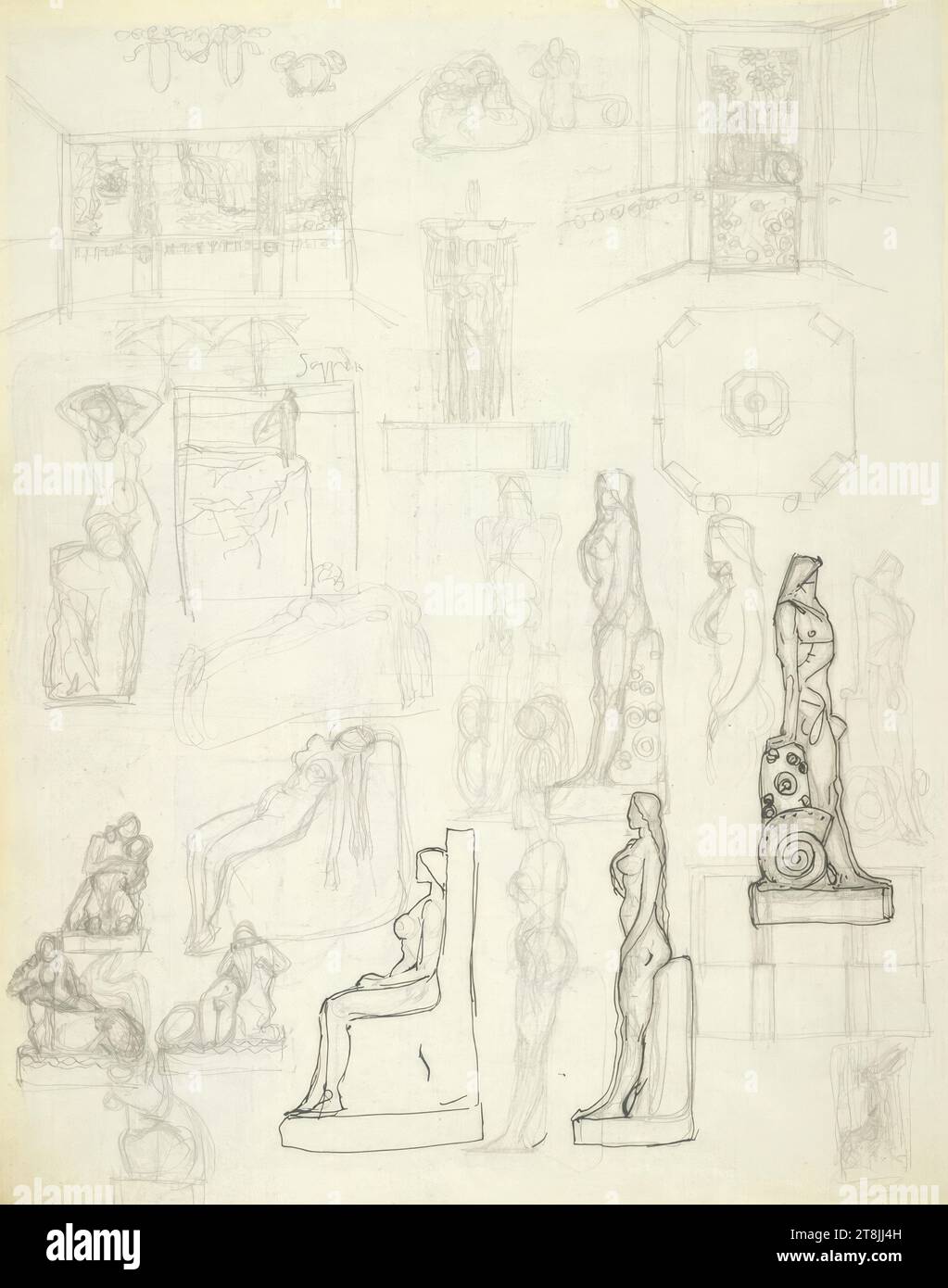 Various sketches, sketchbook Rothaug Alexander; 39 paginated pages ...