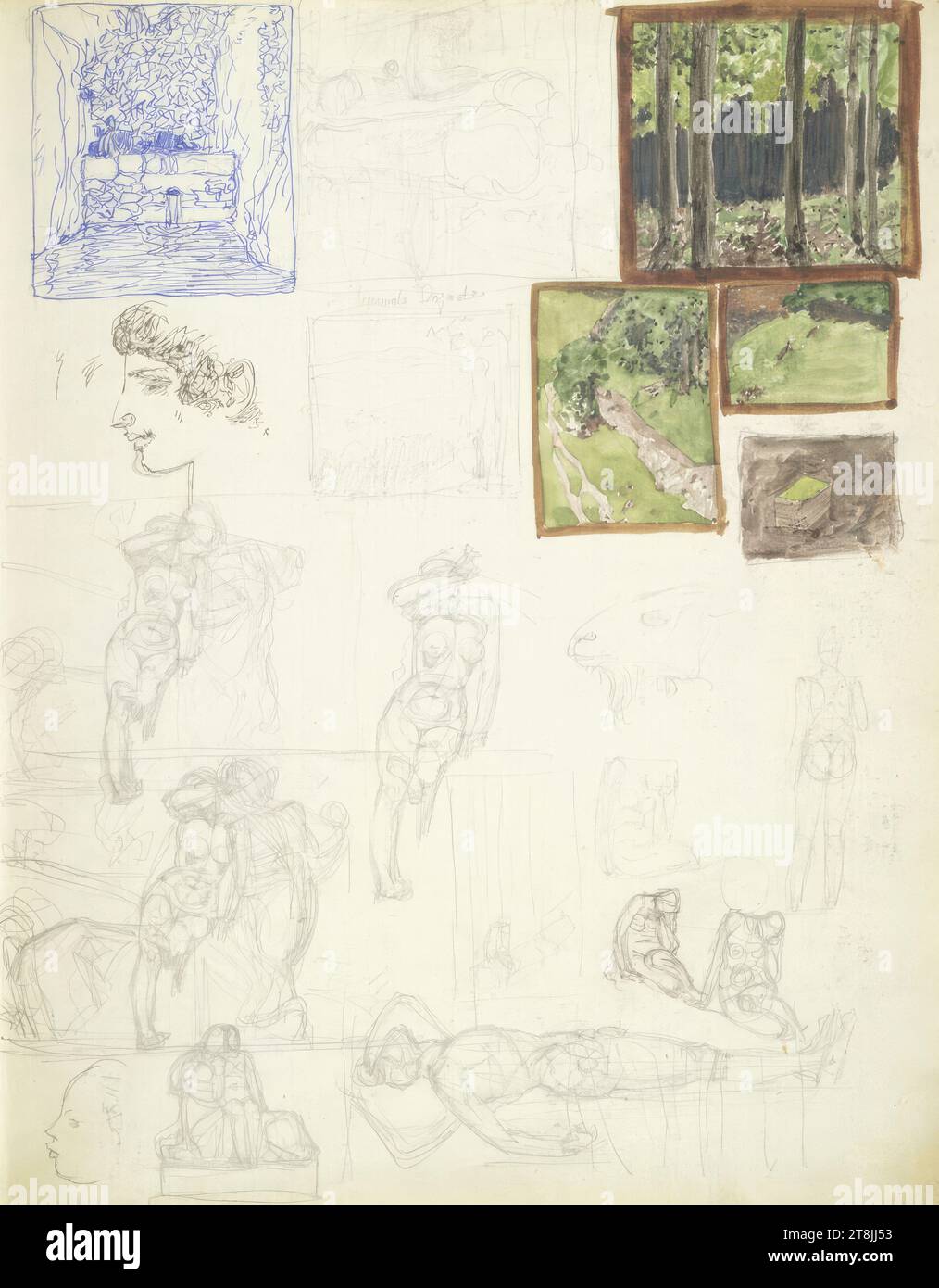 Various sketches, sketchbook Rothaug Alexander; 39 paginated pages ...