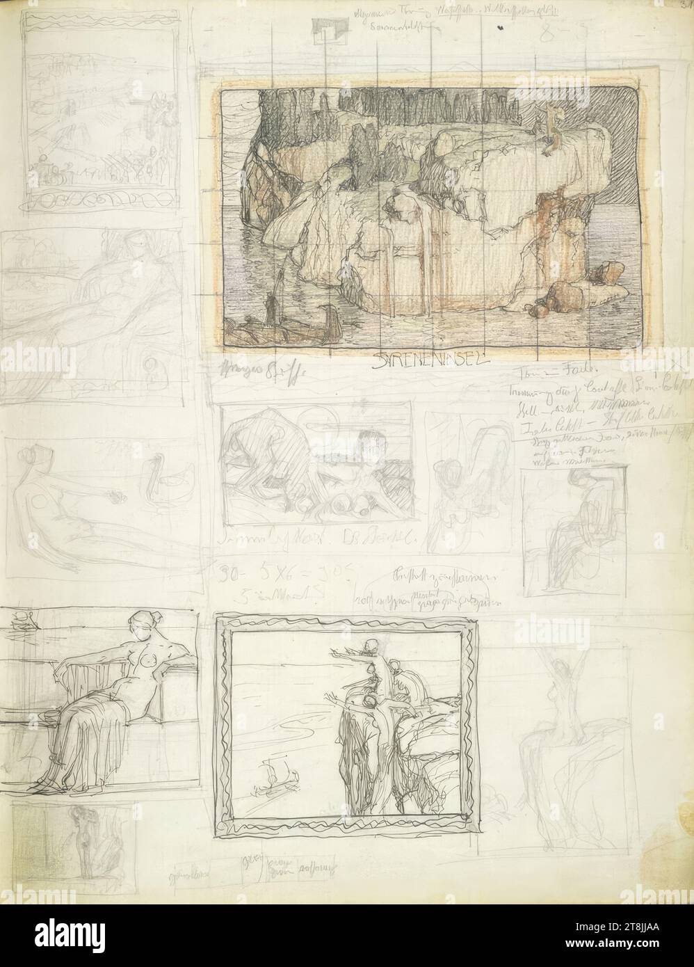 Various sketches; 'SIREN ISLAND', sketchbook Rothaug Alexander; 39 ...