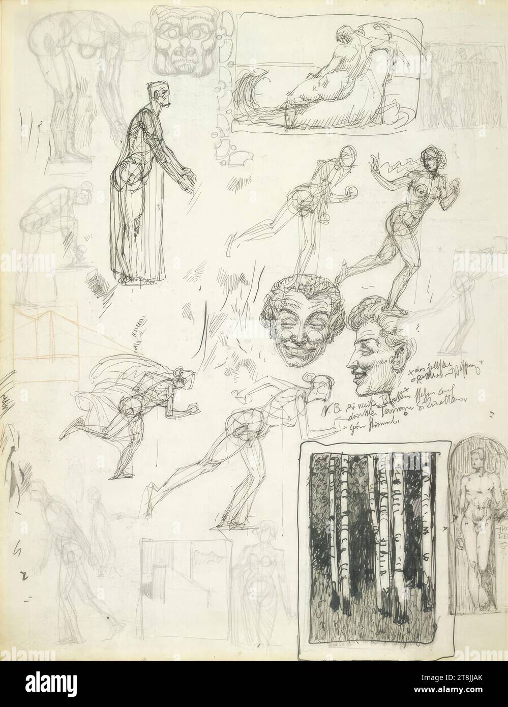 Various sketches, sketchbook Rothaug Alexander; 39 paginated pages ...