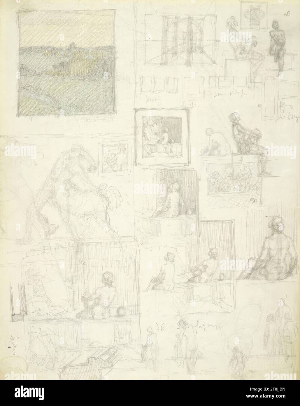 Various sketches, sketchbook Rothaug Alexander; 39 paginated pages ...