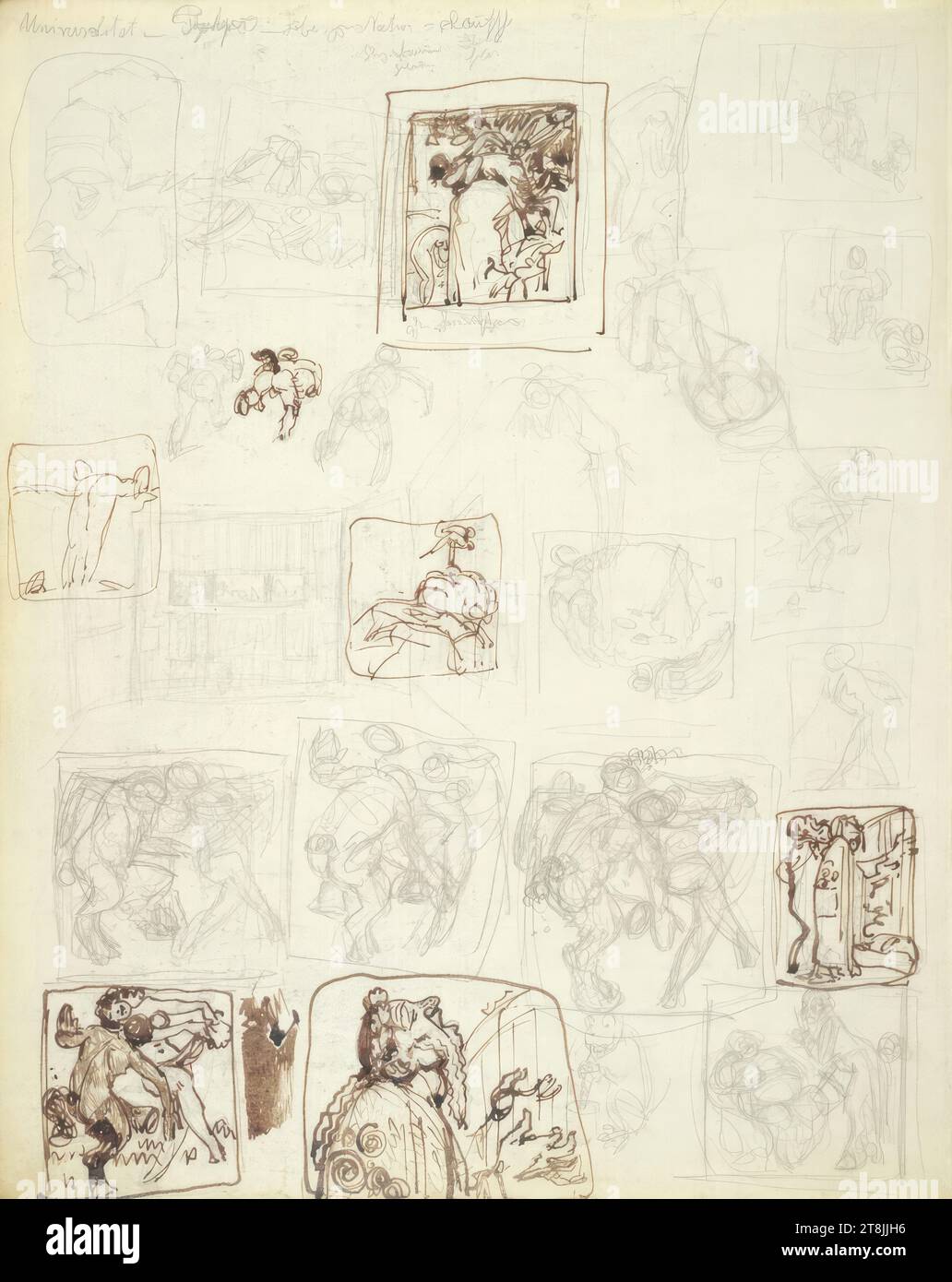 Various sketches, sketchbook Rothaug Alexander; 39 paginated pages ...
