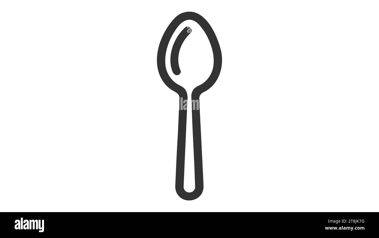 Spoon icon, line vector illustration Stock Vector Image & Art - Alamy