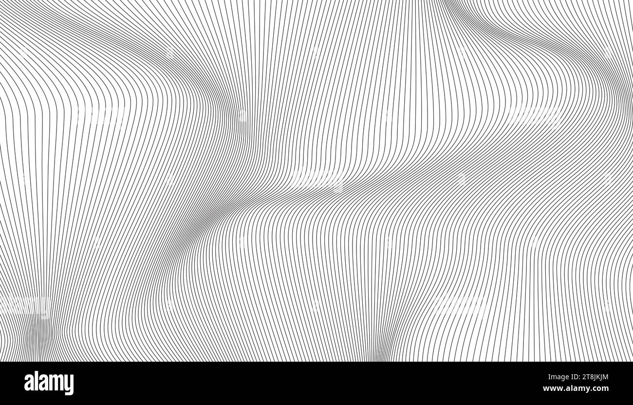 abstract black and white vector wave background Stock Vector Image ...