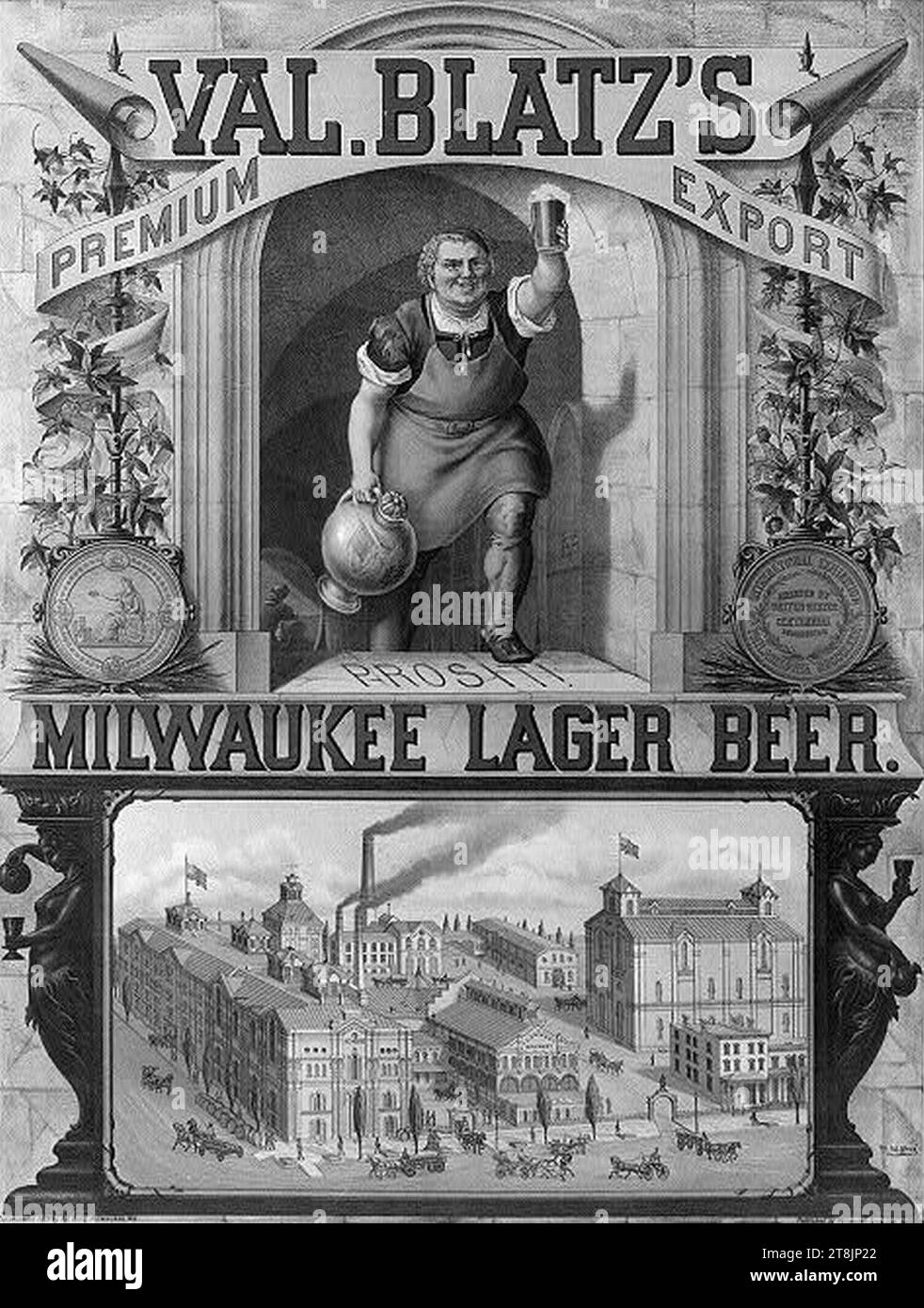 Val. Blatz&amp;#39;s Milwaukee Lager Beer 1879 Stock Photo - Alamy