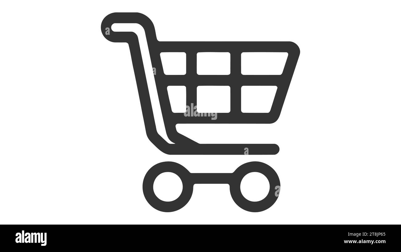 Shopping cart vector icon, flat design. Isolated on white background ...