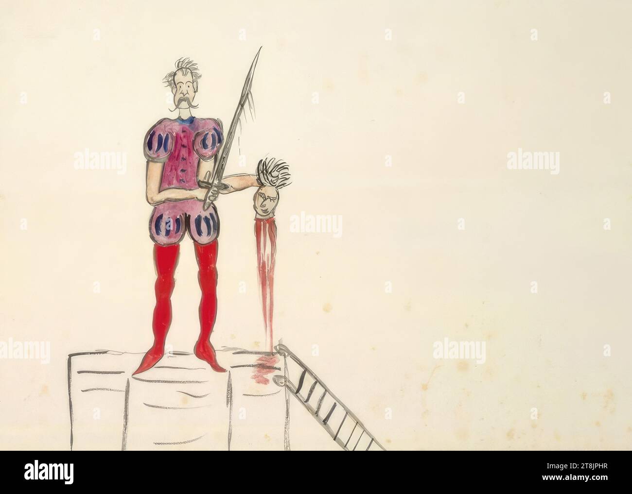 Depiction of a beheading, Rudolf HabsburgLothringen, Laxenburg Castle