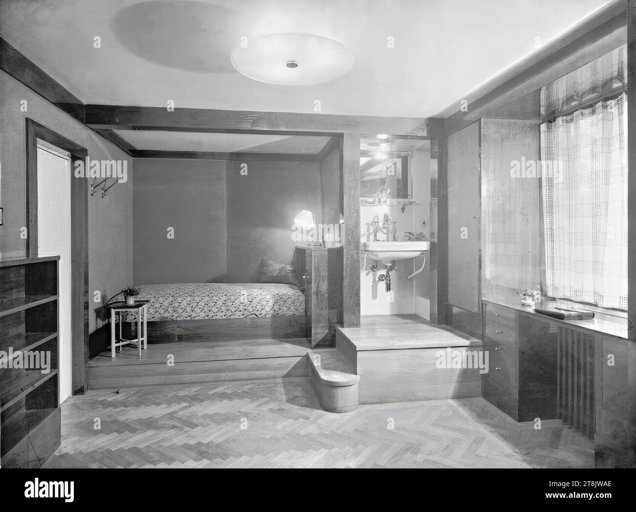 Landhaus Paul Khuner, Kreuzberg 60, Payerbach, Lower Austria, daughter's room on the upper floor, 1929-1930, photo 1930, negative, glass negative, plate: 18 x 24 cm Stock Photo