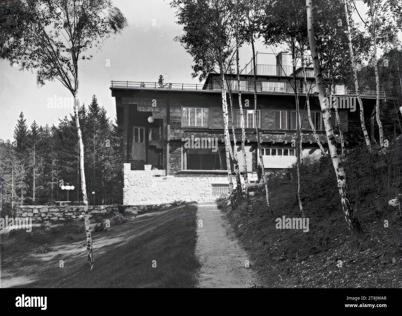 Landhaus Paul Khuner, Kreuzberg 60, Payerbach, Lower Austria, view from the west, 1929-1930, photo 1930, negative, glass negative, plate: 18 x 24 cm Stock Photo
