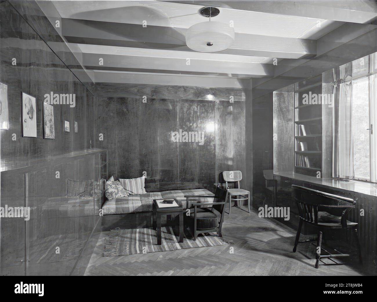 Landhaus Paul Khuner, Kreuzberg 60, Payerbach, Lower Austria, son's room on the upper floor, 1929-1930, photo 1930, negative, glass negative, plate: 18 x 24 cm Stock Photo