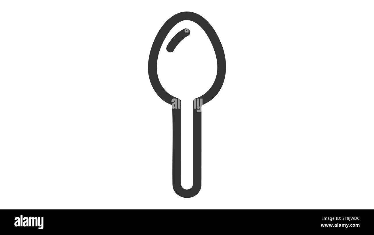 Spoon icon, line vector illustration Stock Vector Image & Art - Alamy