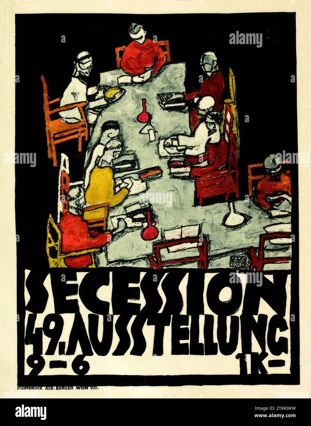 Egon schiele poster for the vienna secession hi-res stock