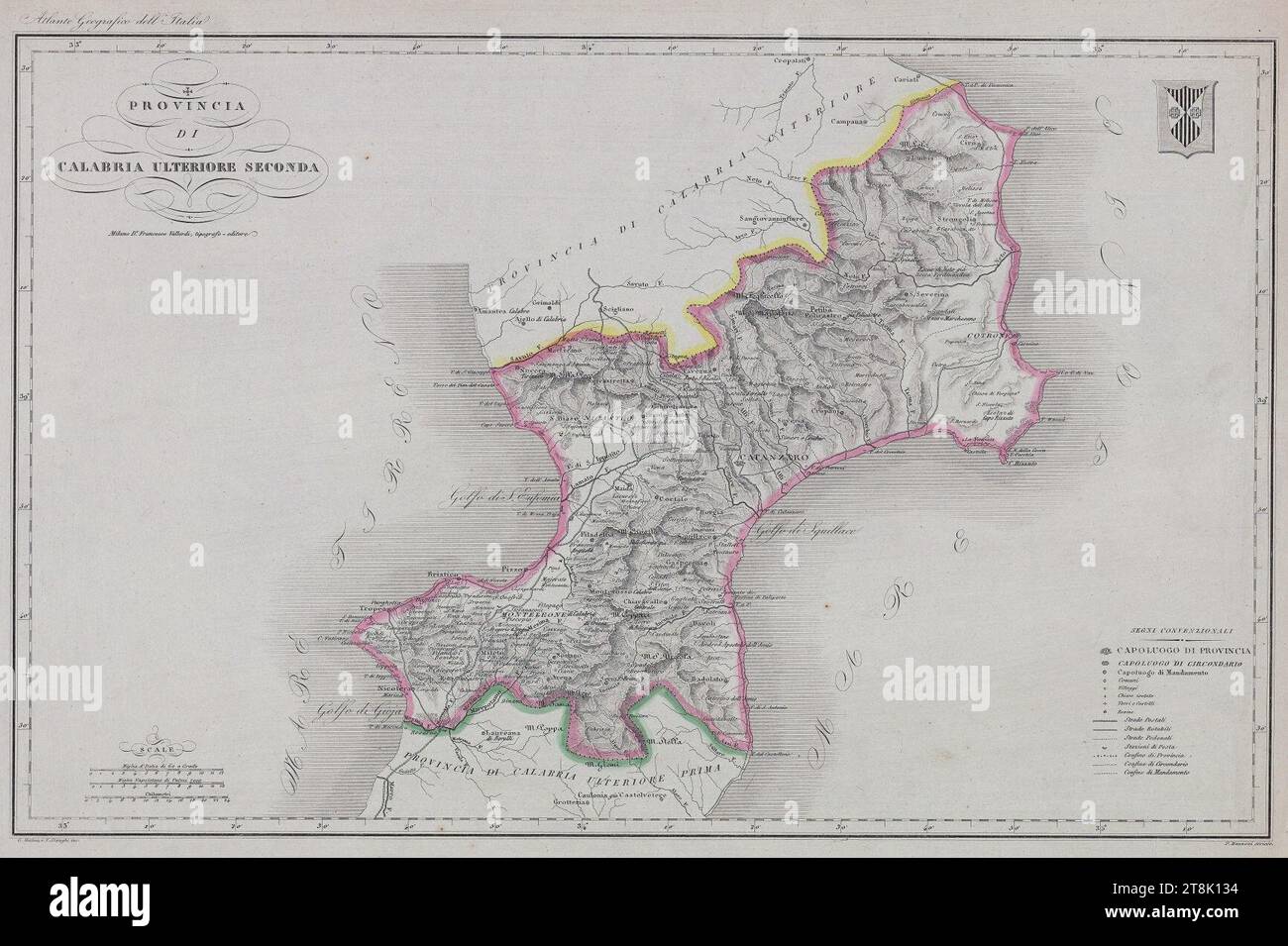 Vallardi Calabria ulteriore seconda Stock Photo Alamy