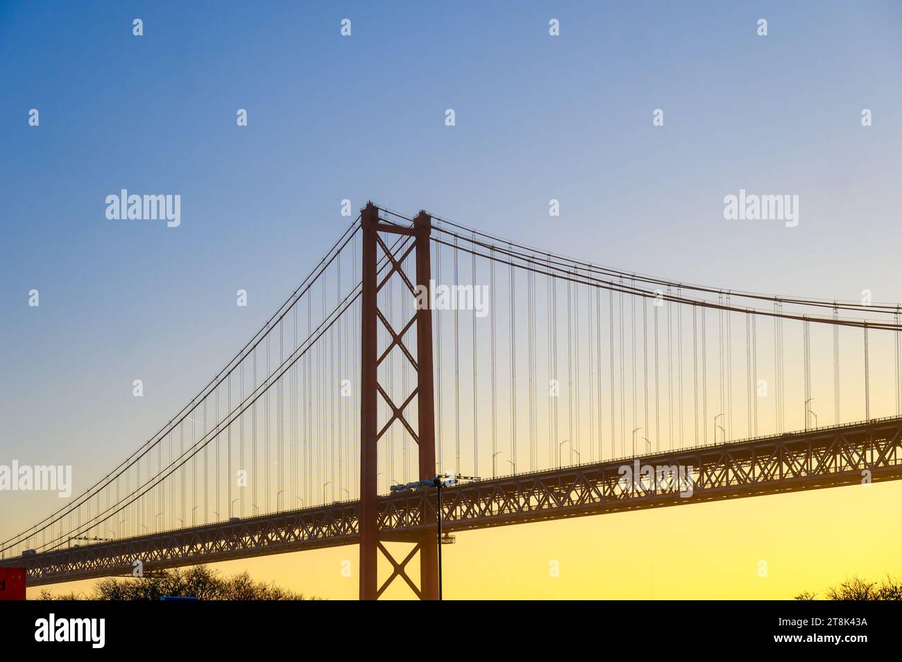 English Language Bridge LISBON, PORTUGAL, Puente 25 de Abril. In English language: Bridge 25th ...