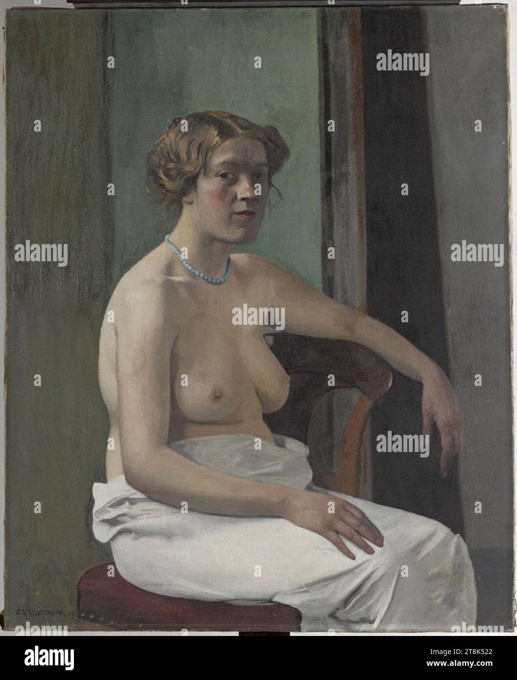 Vallotton - Femme assise à demi-nue, 1911, P 1679. Stock Photo