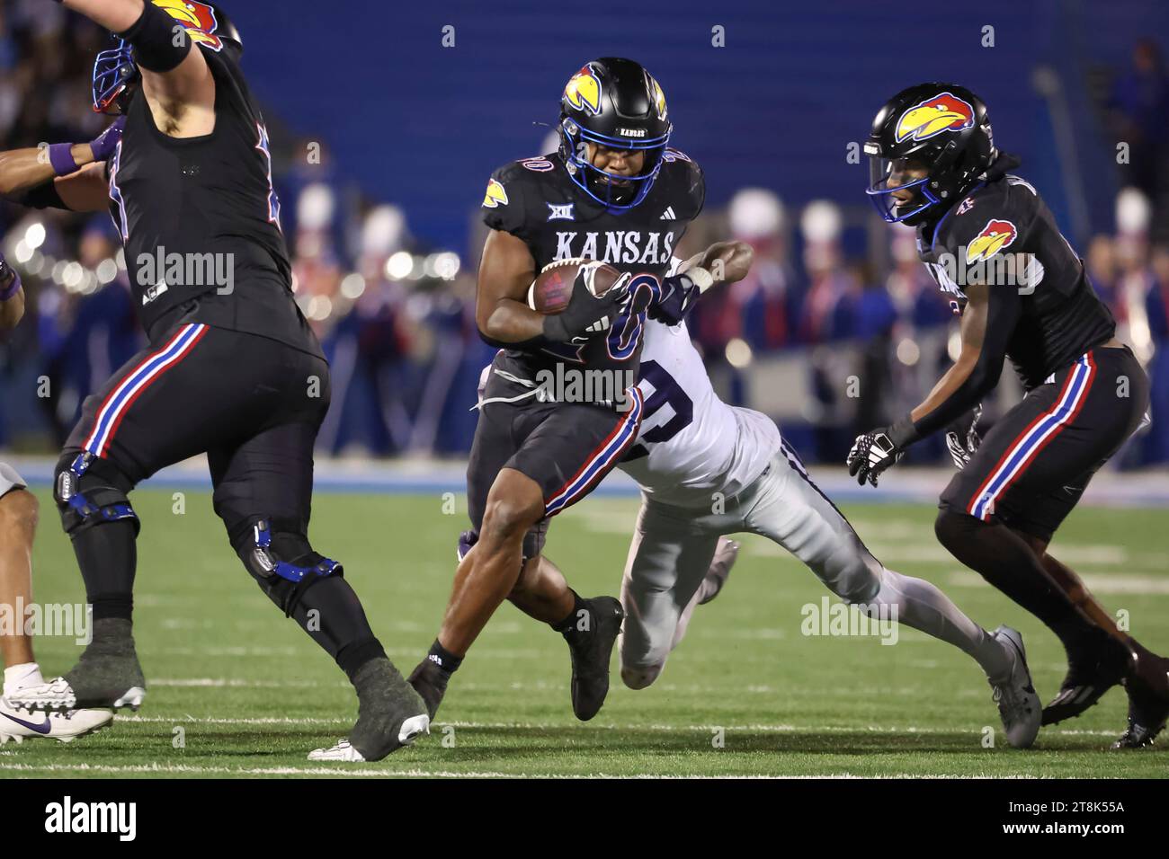 LAWRENCE, KS NOVEMBER 18 Kansas Jayhawks running back Daniel Hishaw