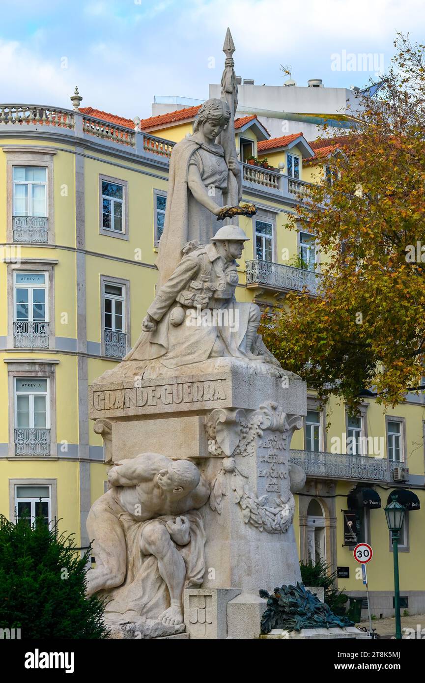 LISBON, PORTUGAL, Monument Deads of Great War Stock Photo