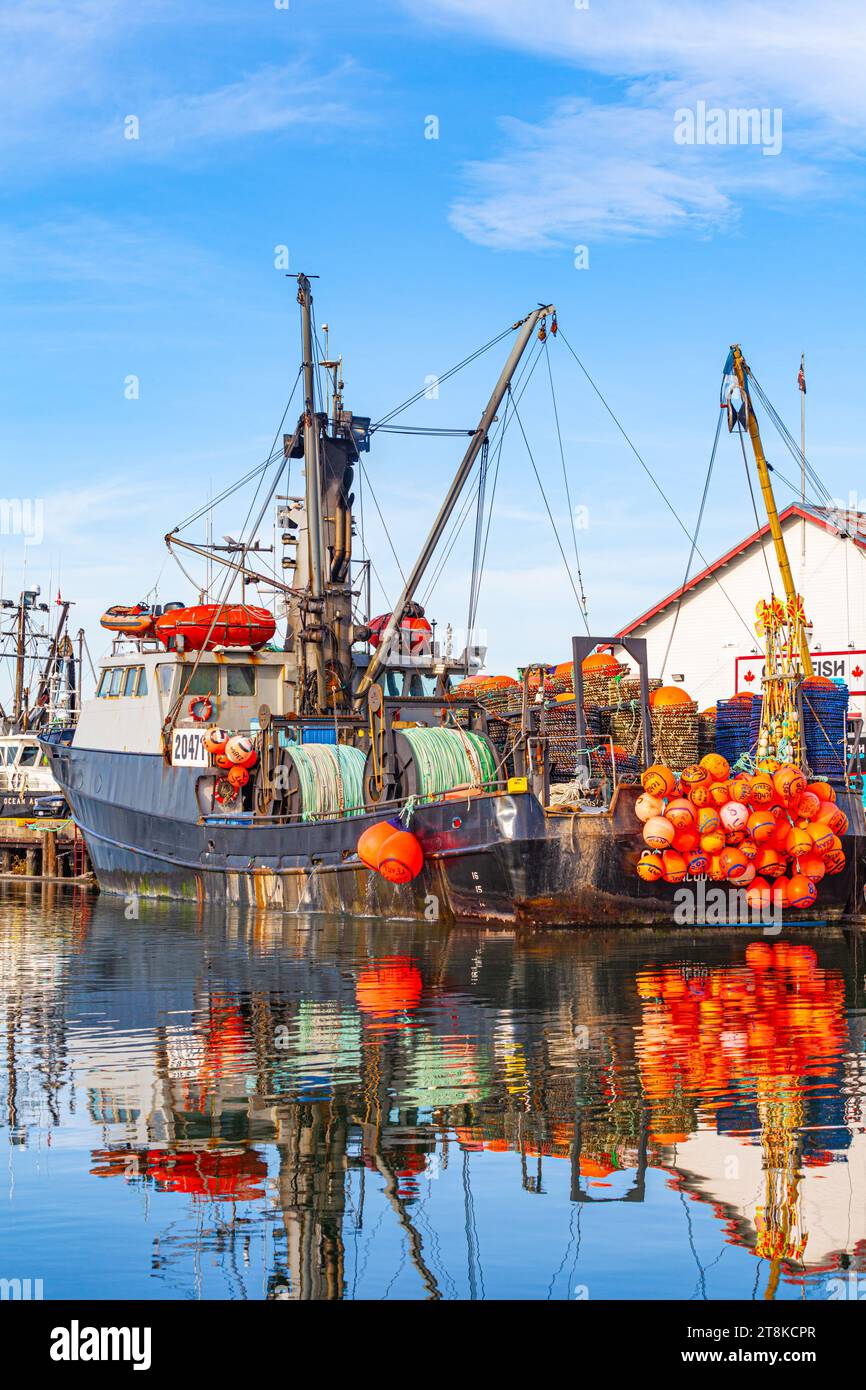 Fishing vessel Ocean Pearl in Steveston Harbour British Columbia Canada Stock Photo