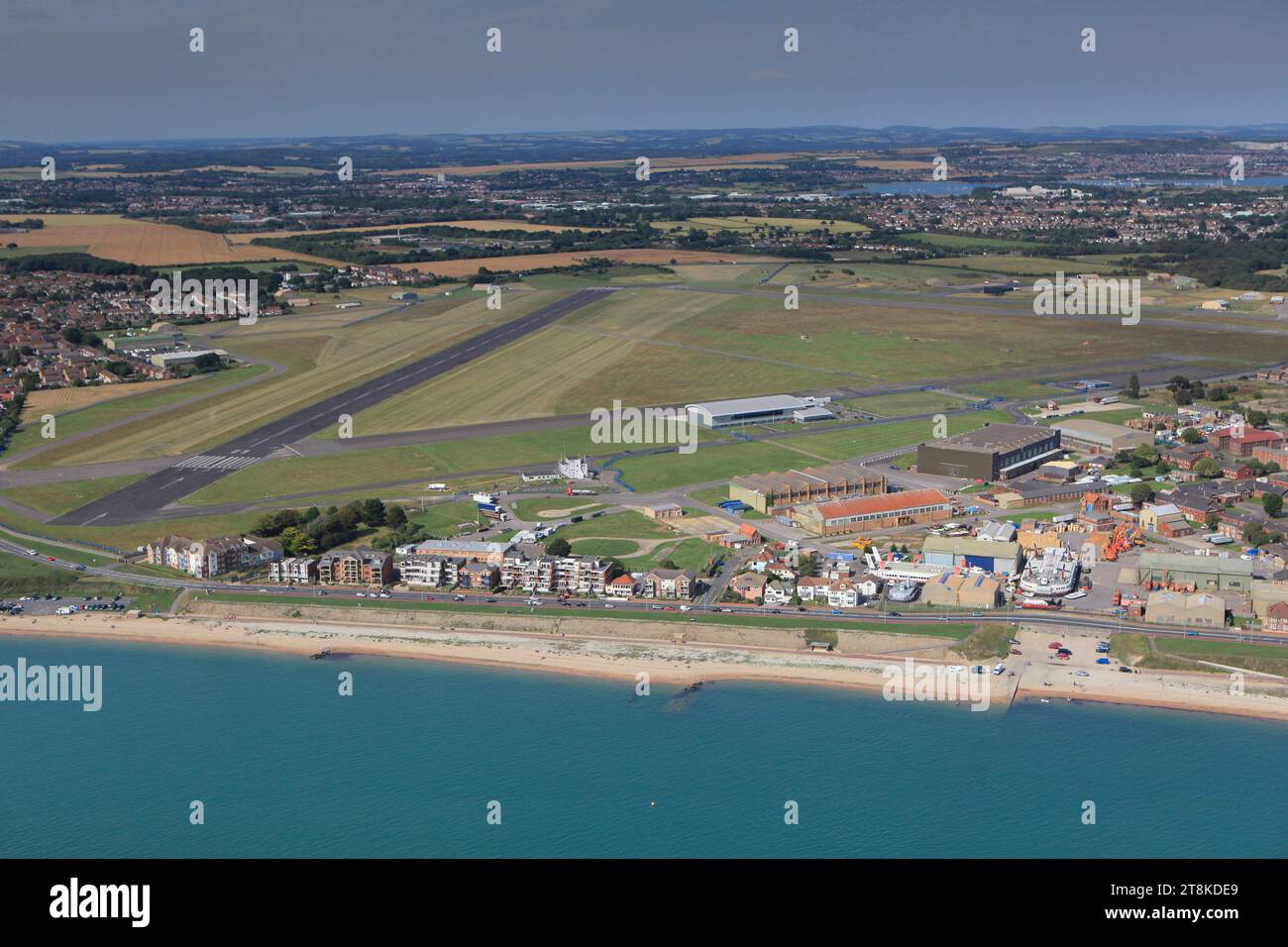 Aerial view of Solent Airport Daedalus, a former Royal Naval Air