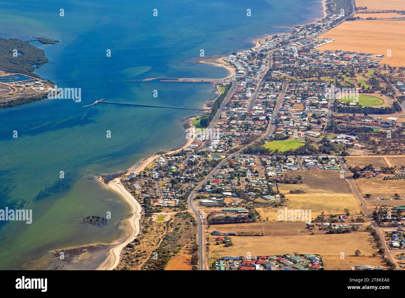 Aerial of Port Broughton Stock Photo Alamy