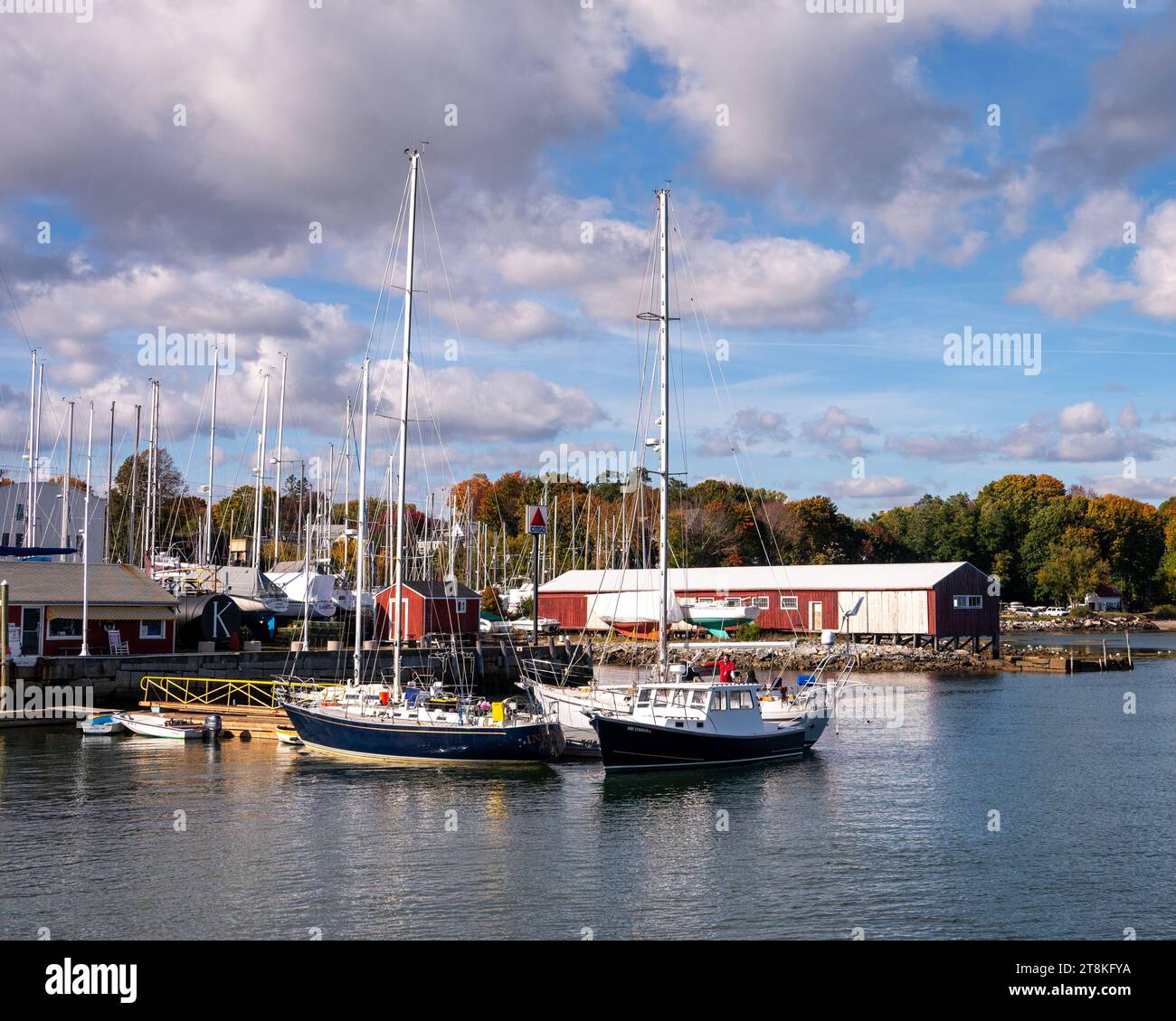 Sailboats in Rockland Harbor in Rockland, Maine Stock Photo Alamy