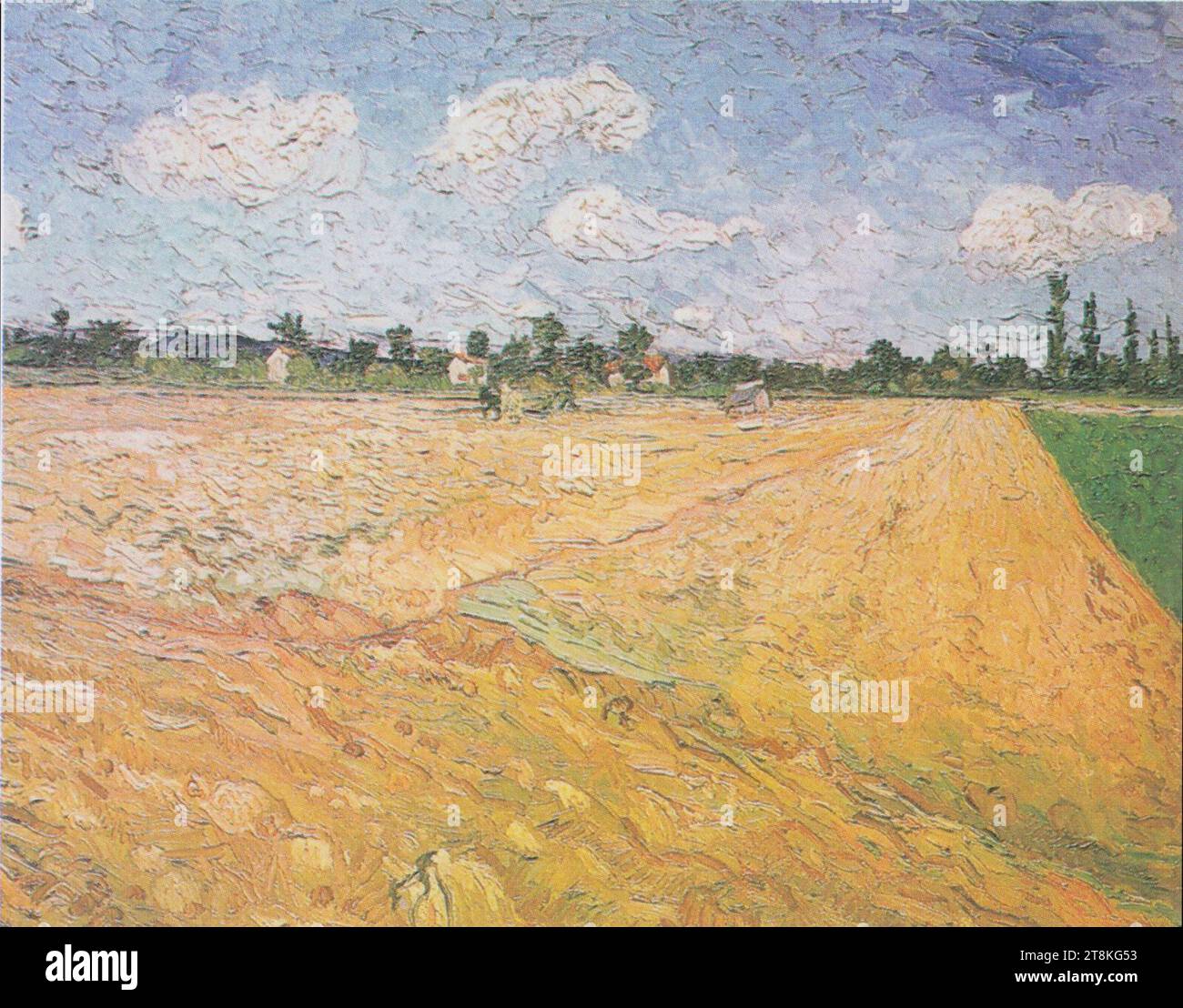 Van Gogh - Gepflügtes Feld. Stock Photo