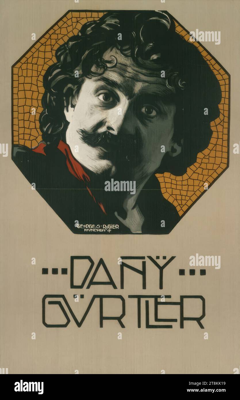 DANNY GÜRTLER, Georges Rogier, Germany, born 1884, 1907, print, color lithograph, sheet: 915 mm x 620 mm Stock Photo