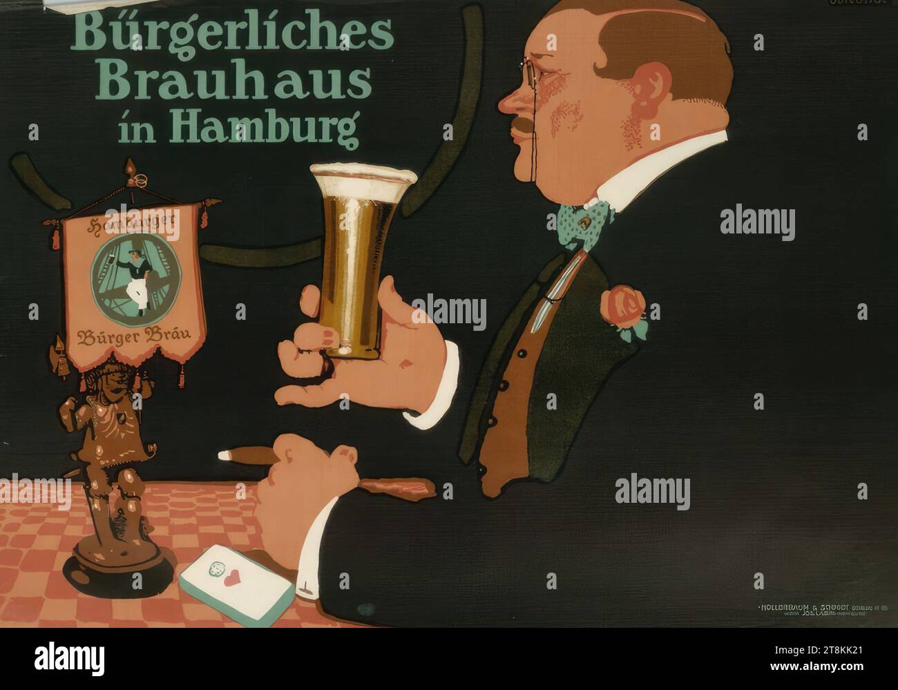 Civil brewery in Hamburg, Paul Scheurich, New York 1883 - 1945 Brandenburg an der Havel, 1912, print, color lithograph, sheet: 590 mm x 830 mm Stock Photo