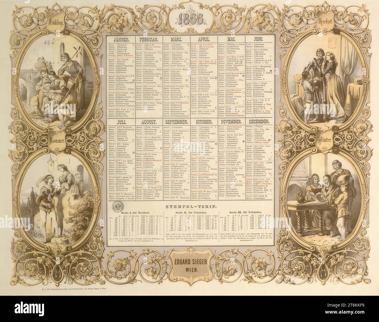 Picture calendar 1866 hi-res stock photography and images - Alamy
