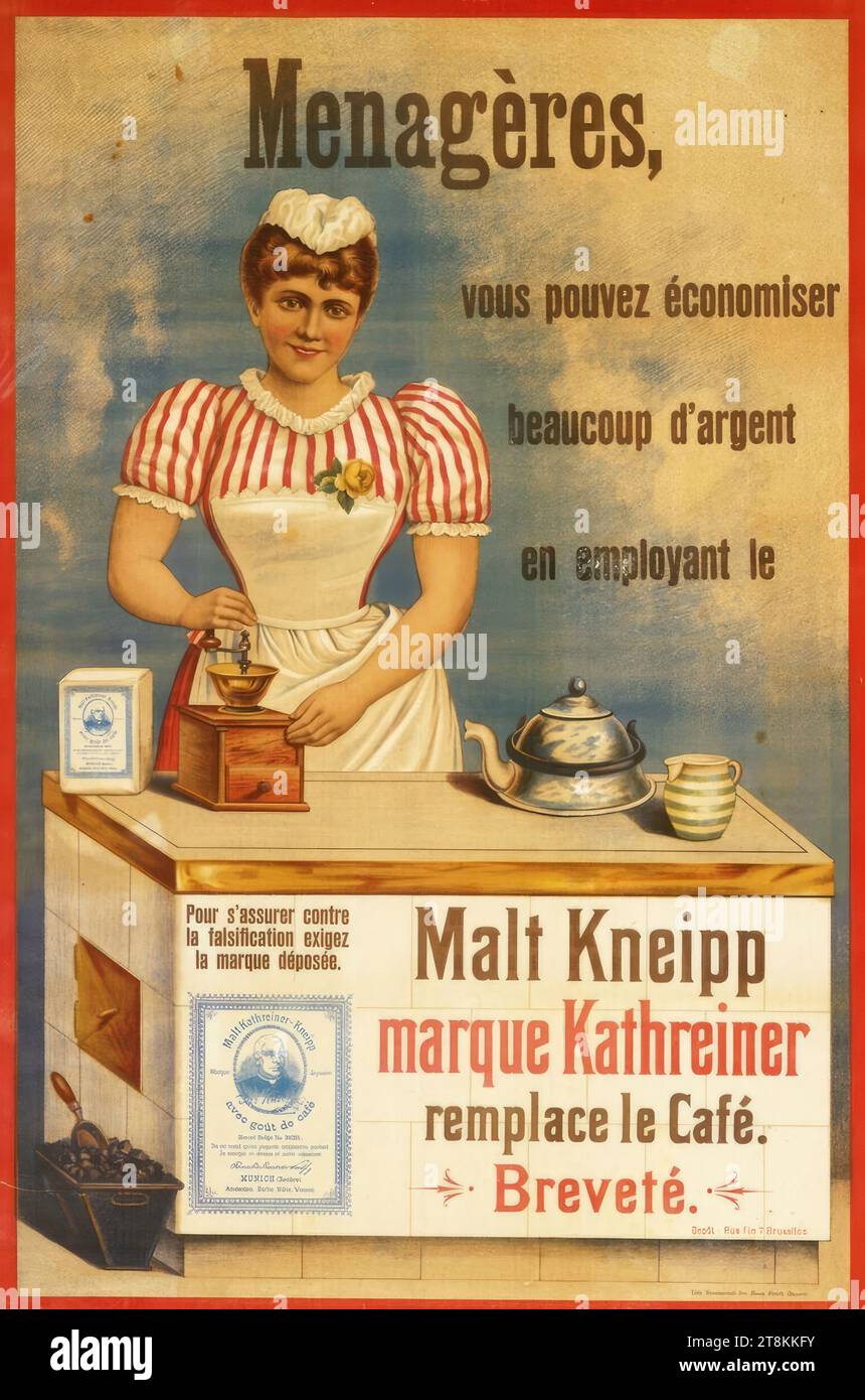 Paints Kneipp; marque Kathreiner; MUNICH, Bavière, Anonymous, around 1900, print, color lithograph, sheet: 870 mm x 495 mm Stock Photo