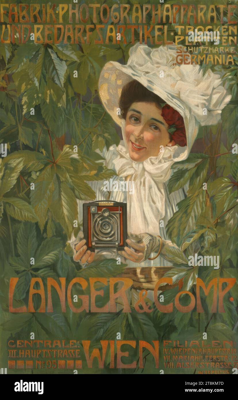 LANGER & COMP., VIENNA, Adolf Karpellus, Austria, 1869 - 1919, around 1910, print, color lithograph, sheet: 1040 mm x 690 mm, Austria Stock Photo