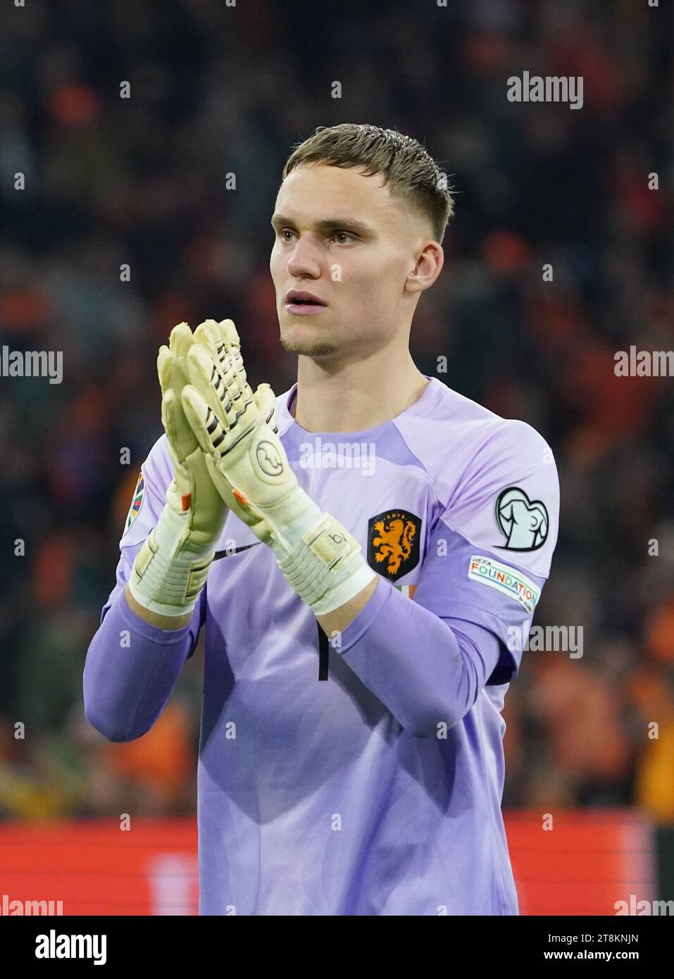 Bart Verbruggen of Netherlands during the UEFA EURO 2024 Qualifying