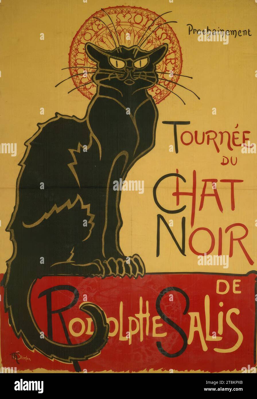 Le Chat Noir Poster French Vintage Black Cat Wall Art Paris Cabaret Print Retro Boho Home Decor Classic Art Nouveau Illustration