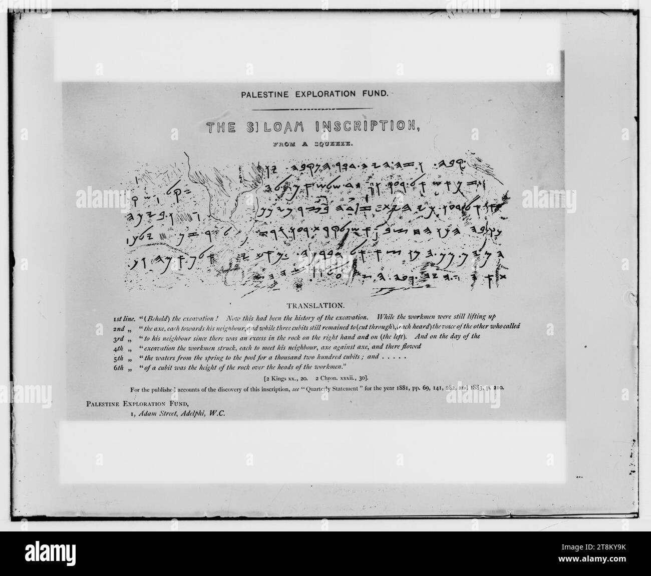 Various subjects of archaeological interest. Copy of the Siloam ...