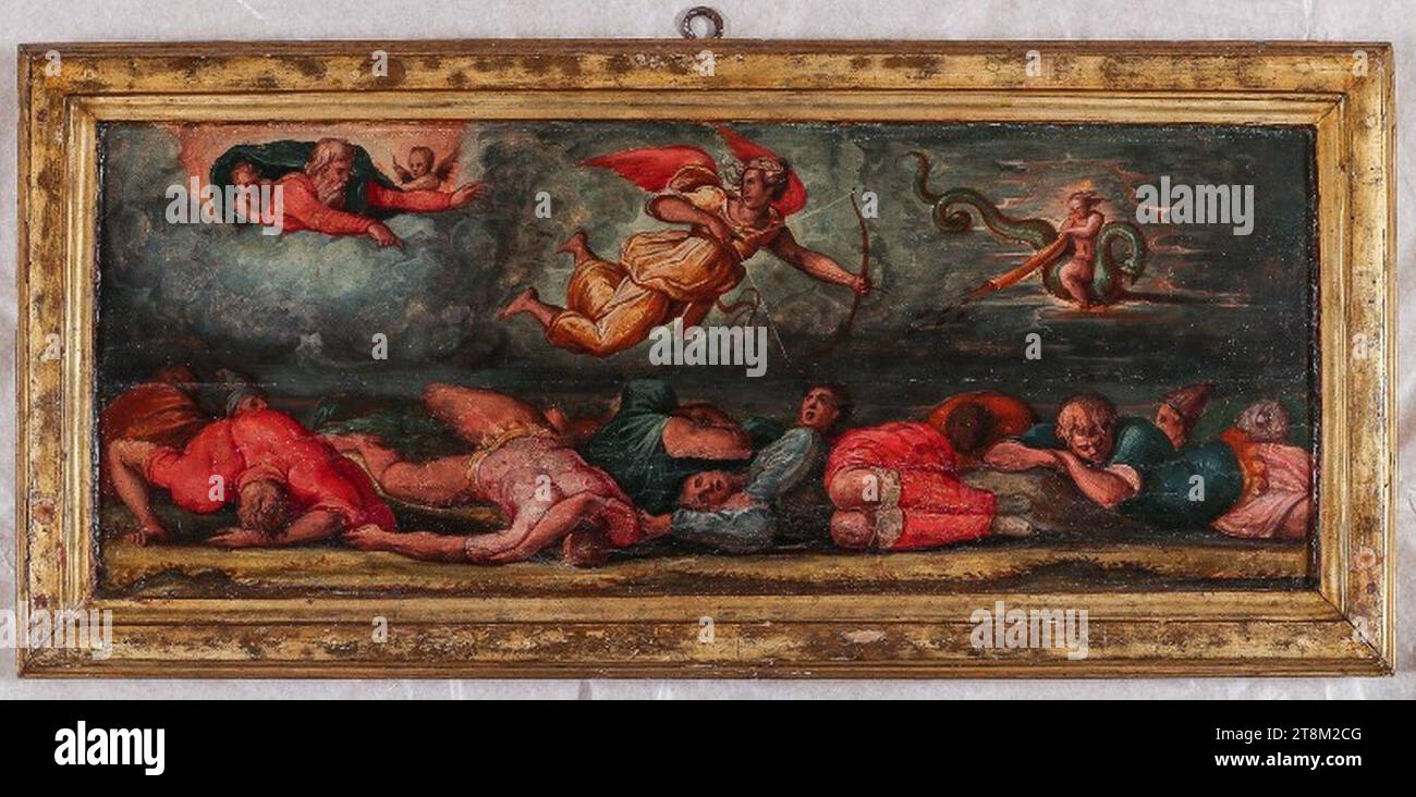 Vasari Giorgio (1536-1537), Jahvé invia la pestilenza sul popolo di Israele, Arezzo. Stock Photo