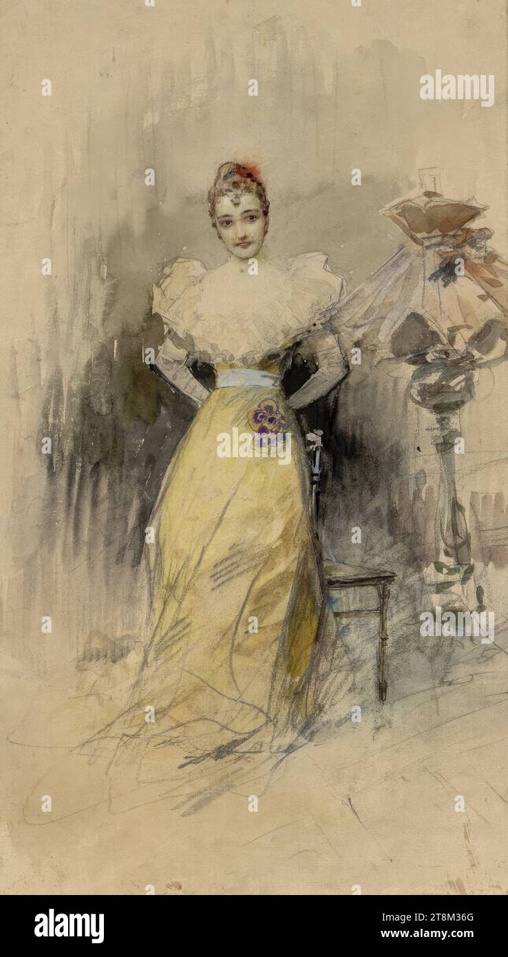 Lady standing in the toilet, Hagengesellschaft, Sigmund Walter Hampel ...