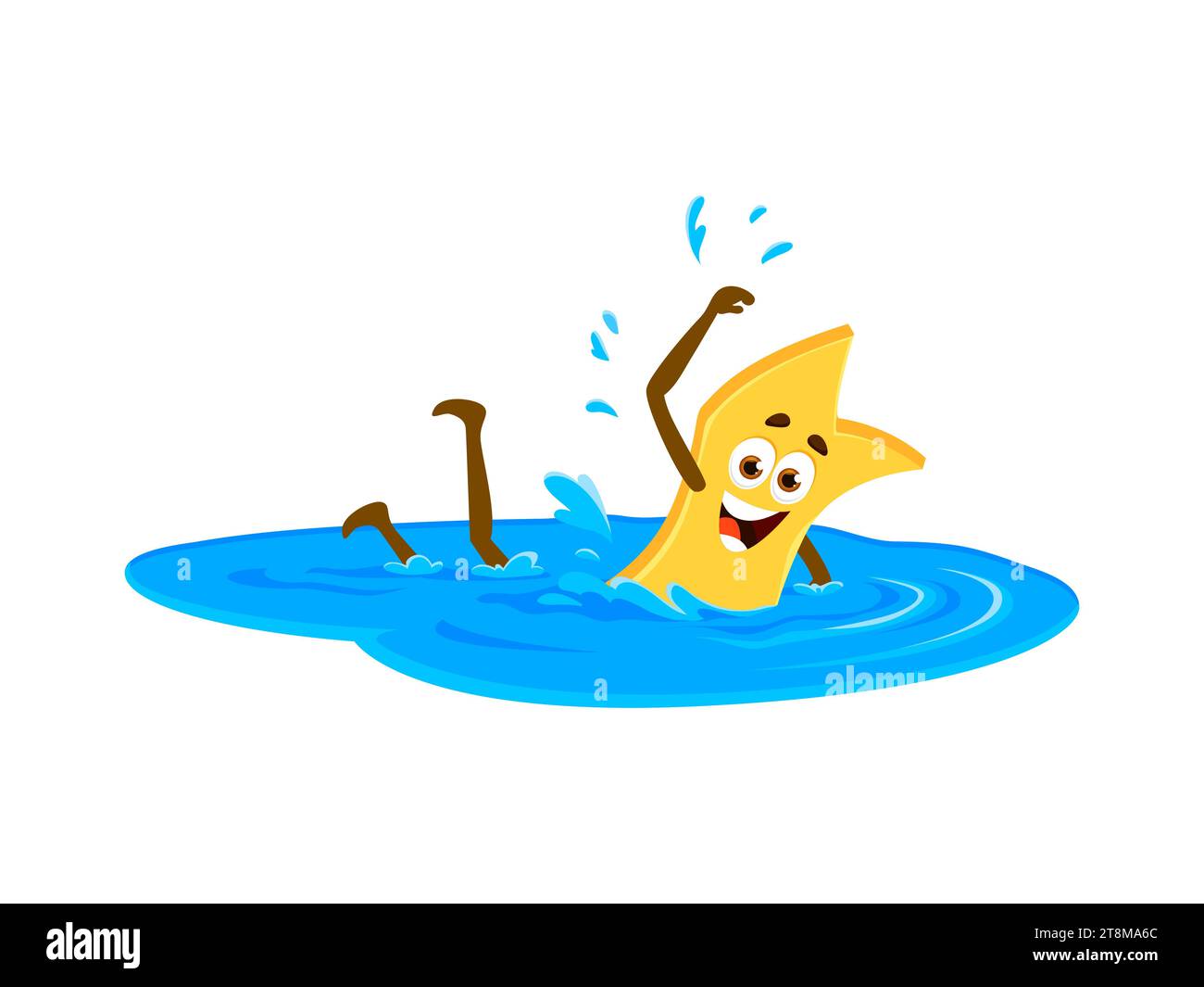 Cartoon cheerful tagliatelle corte pasta character on summer beach vacation and sports. Isolated vector macaroni personage swimming in sea or ocean waves, relax in the pool during summertime holidays Stock Vector