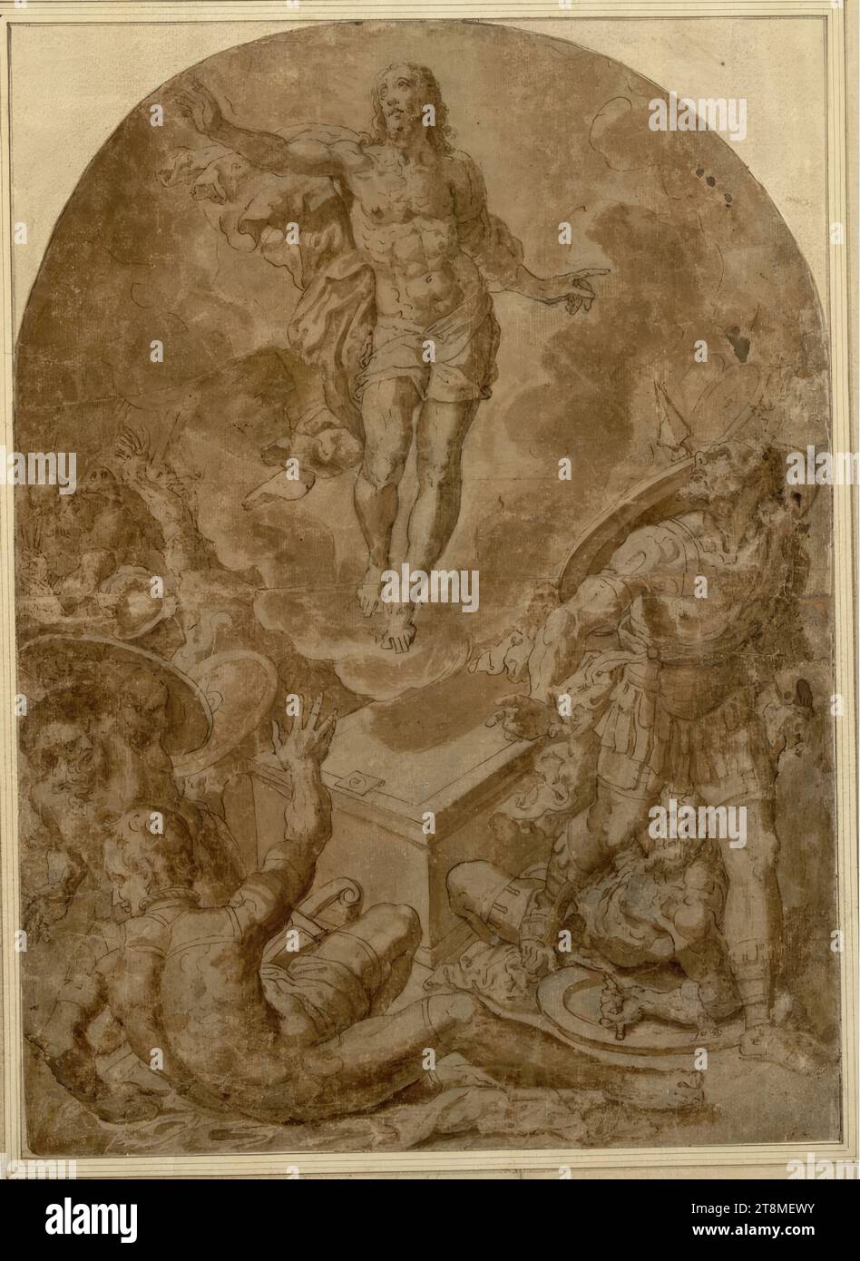The Resurrection of Christ, Anonymous, c. 1600, drawing, pen and brown ...