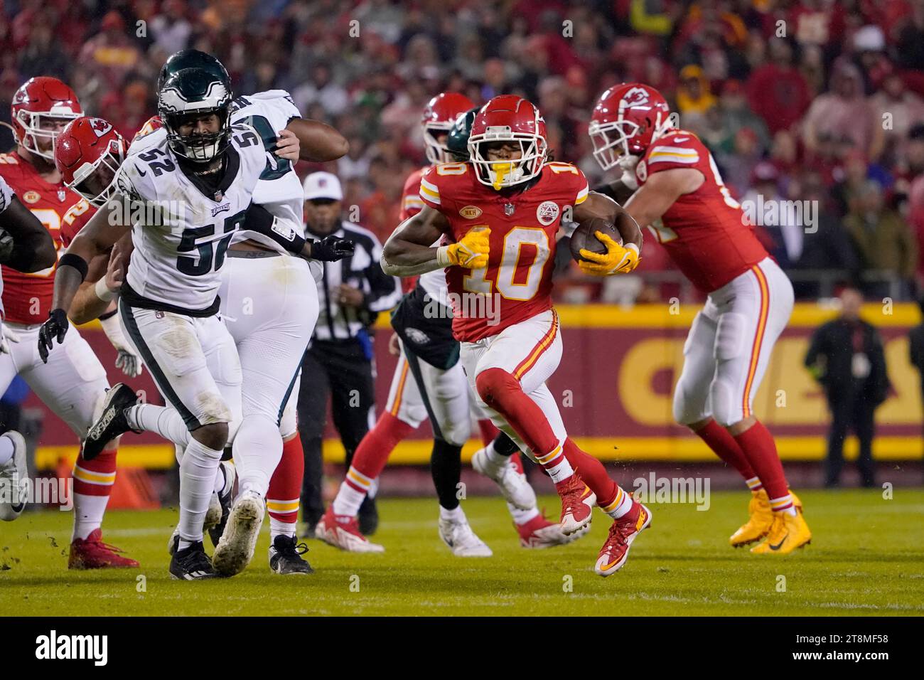 Kansas City Chiefs running back Isiah Pacheco (10) runs with the ball ...