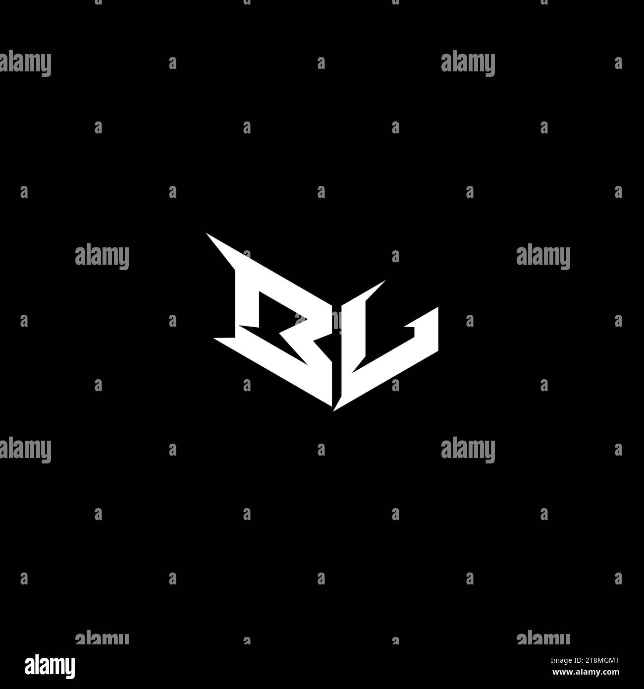 BL Premium emblem logo initial esport and gaming design concept Stock ...