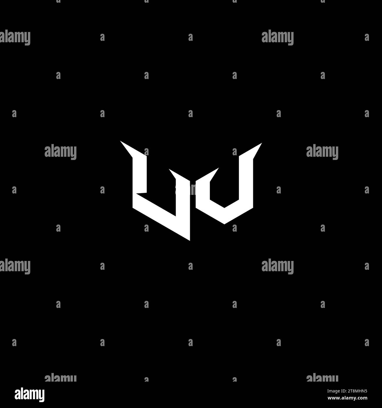 UV Premium emblem logo initial esport and gaming design concept Stock ...