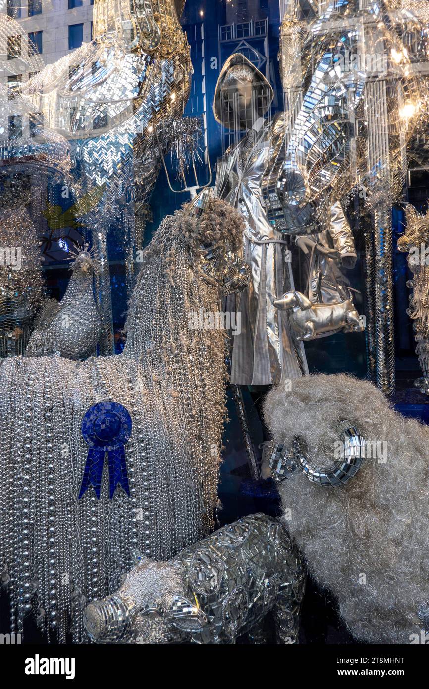 Bergdorf Goodman flagship store on Fifth Avenue features holiday