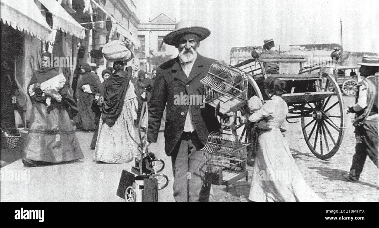 Vendedor ambulante Chile inicios siglo XX. Stock Photo