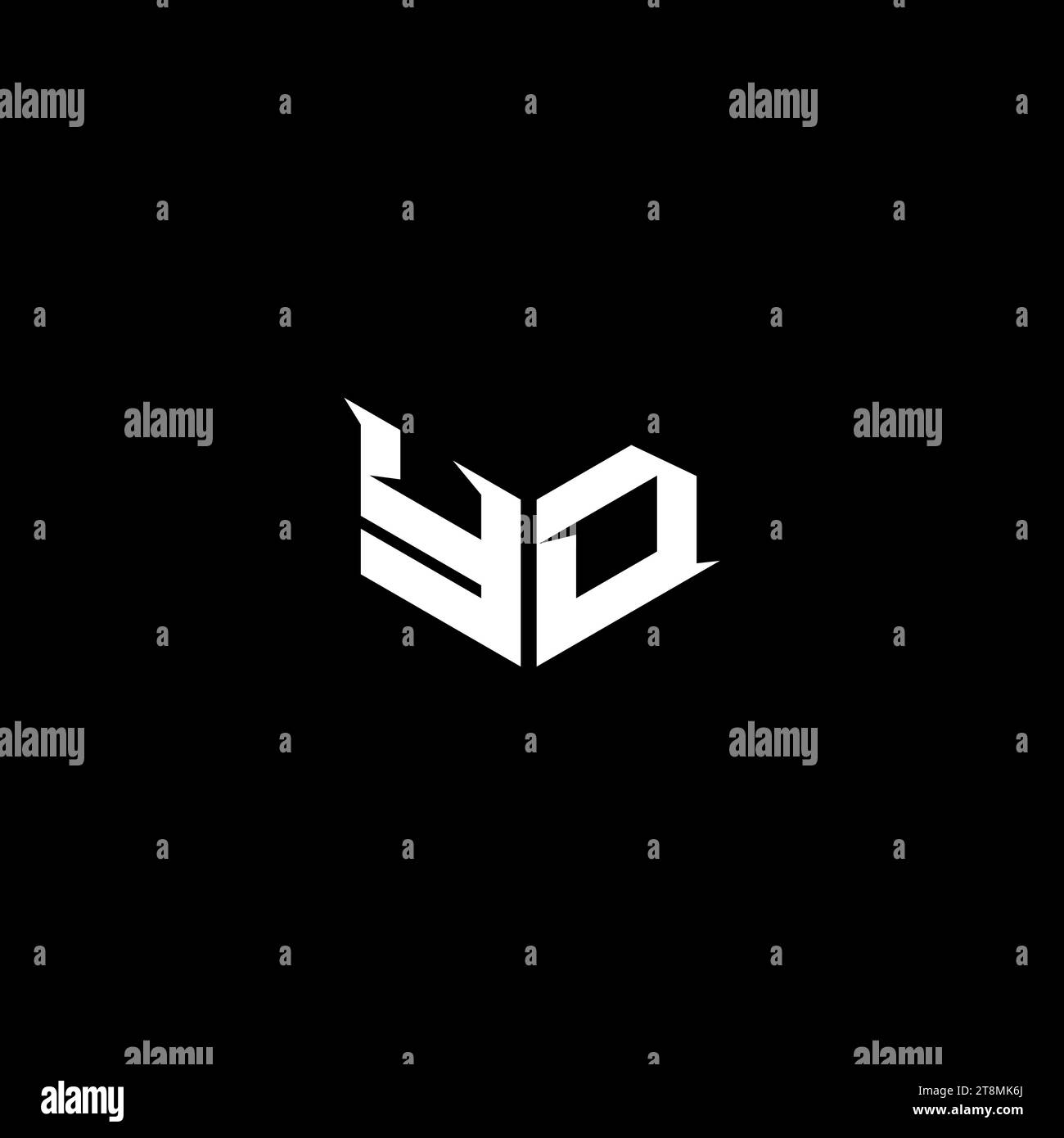 YD Premium emblem logo initial esport and gaming design concept Stock Vector