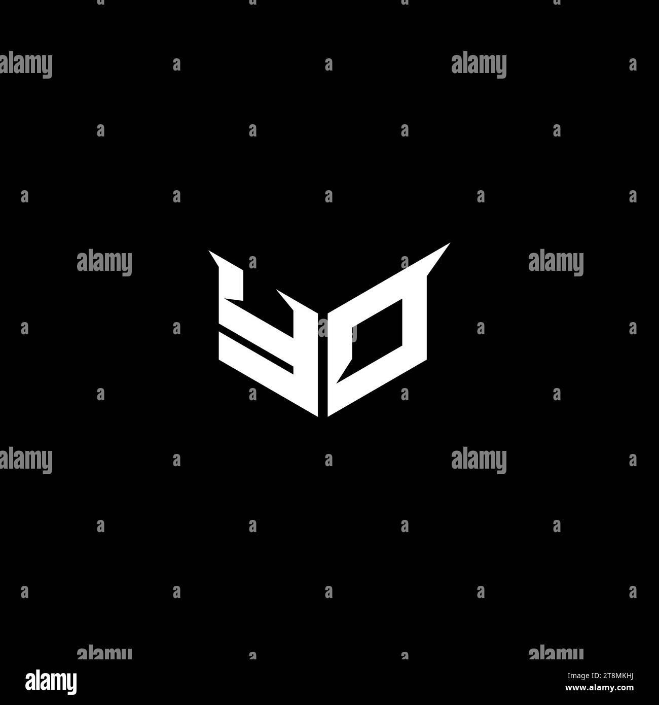 YO Premium emblem logo initial esport and gaming design concept Stock Vector