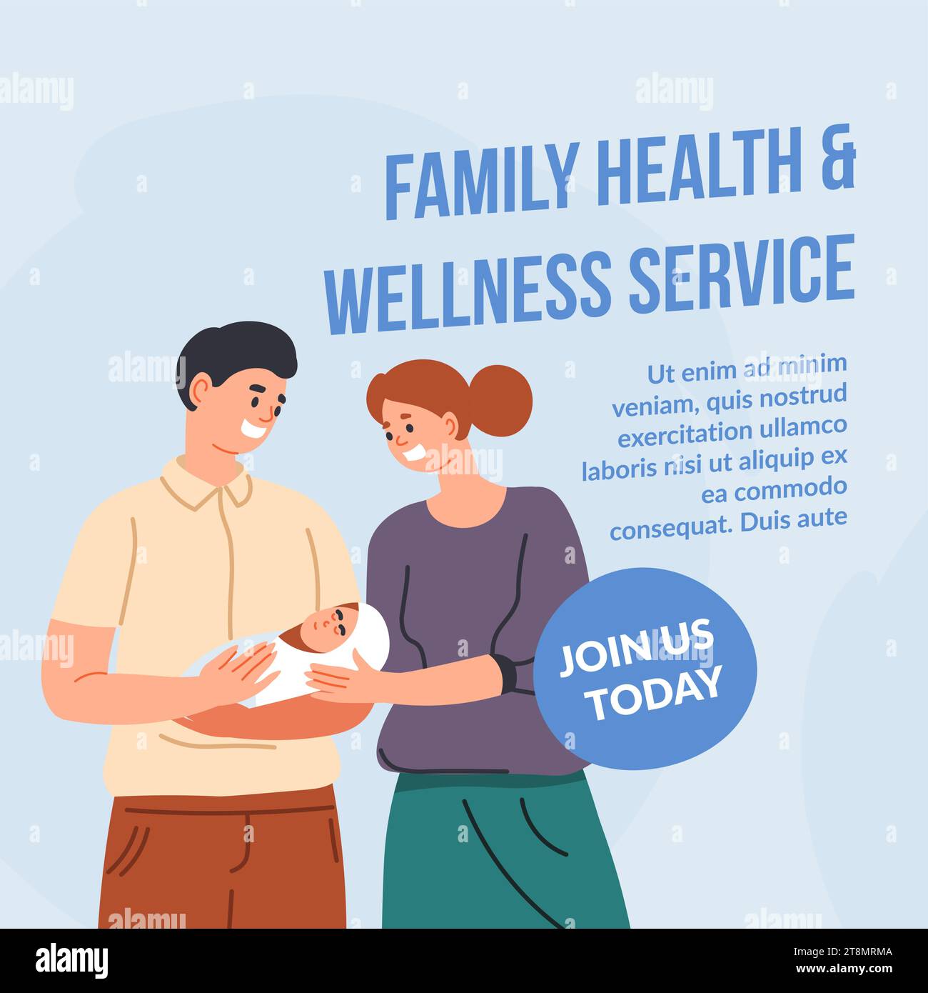 Family health care, planning parenting support Stock Vector
