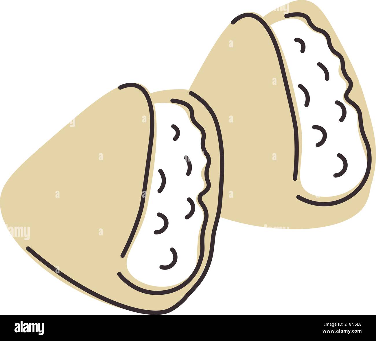 Japanese popular rice balls with seaweed, onigiri Stock Vector Image