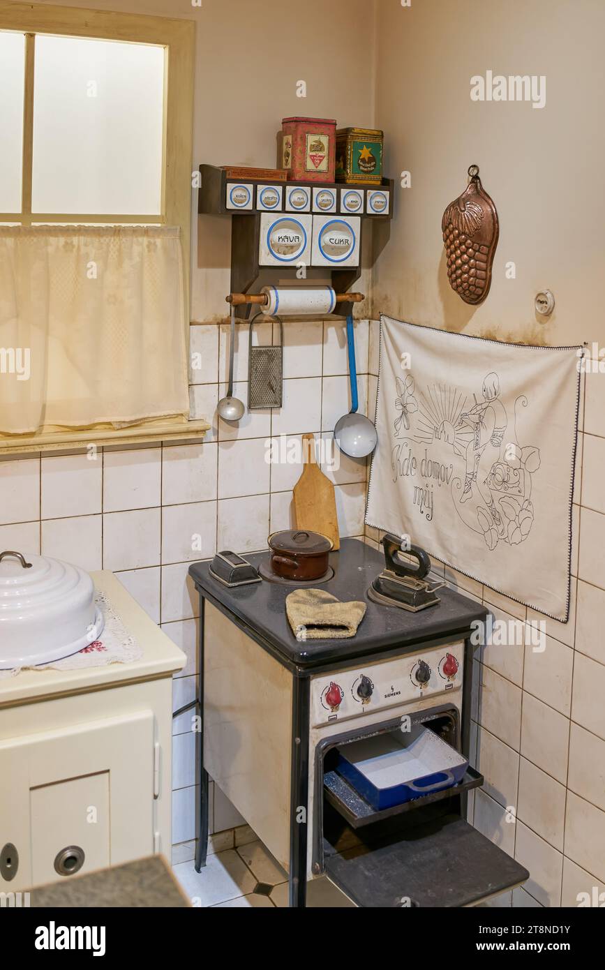 Cast iron stoves, fireplaces, and mangle in Cregneash, Isle of Man